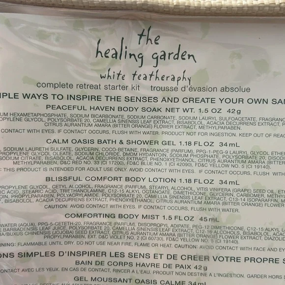 Vintage 90s The Healing Garden White Teatherapy Starter Kit